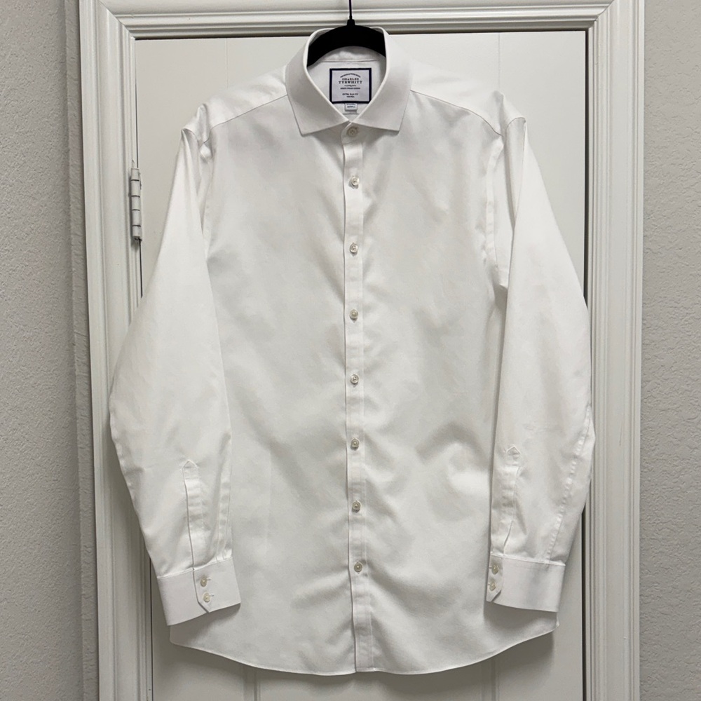 Charles Tyrwhitt White Men's Dress Shirt 16 1/2 /35